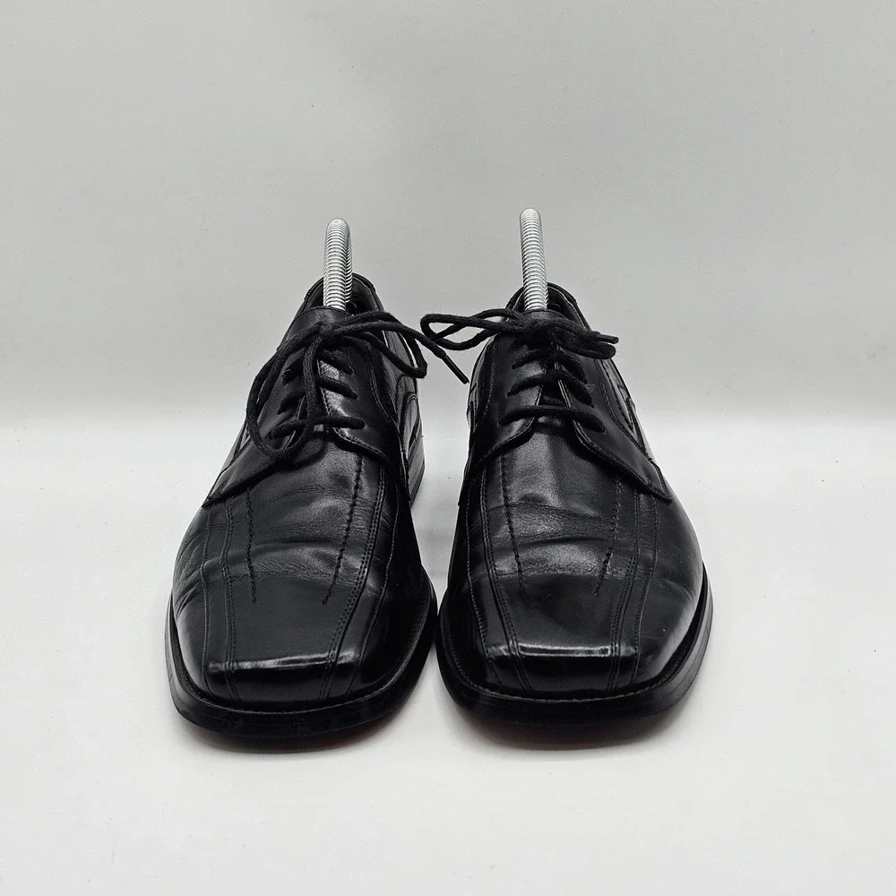 Stacy Adams Shoes Mens Size 7.5M Black Leather Dress Oxford‎ Square Toe Formal